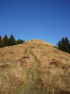 la montée vers la Bourgeoise qui surplombe la vallée