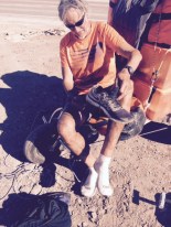 La cheville gauche a souffert mais l'aventurier va boucler son périple - créditas "Respectons La Terre"